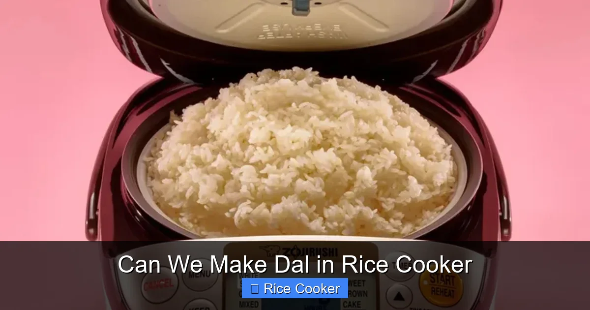 Can We Make Dal in Rice Cooker
