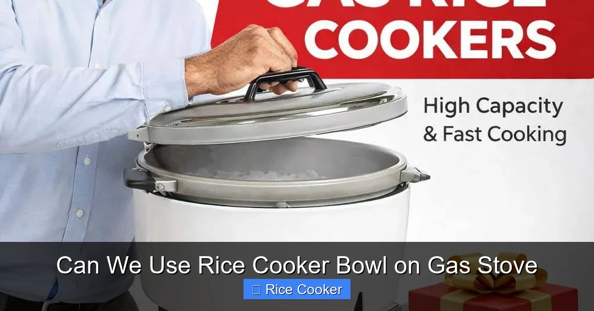 Can We Use Rice Cooker Bowl on Gas Stove