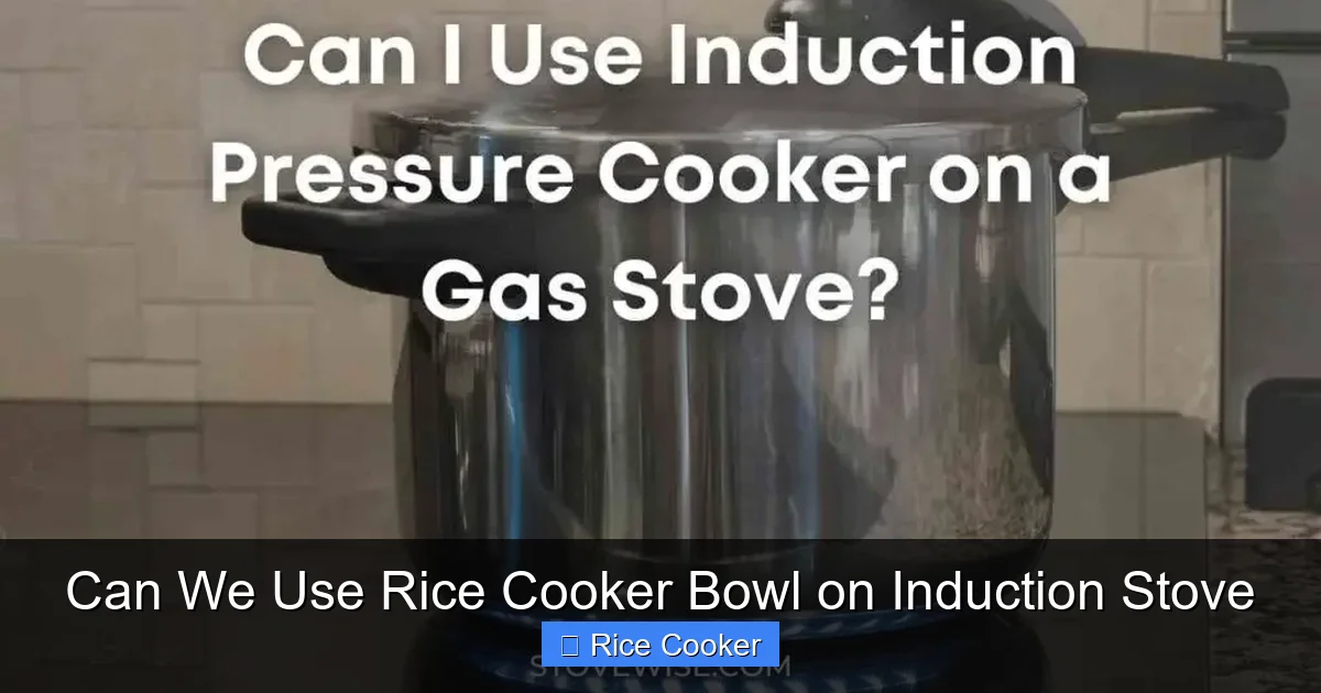 Can We Use Rice Cooker Bowl on Induction Stove