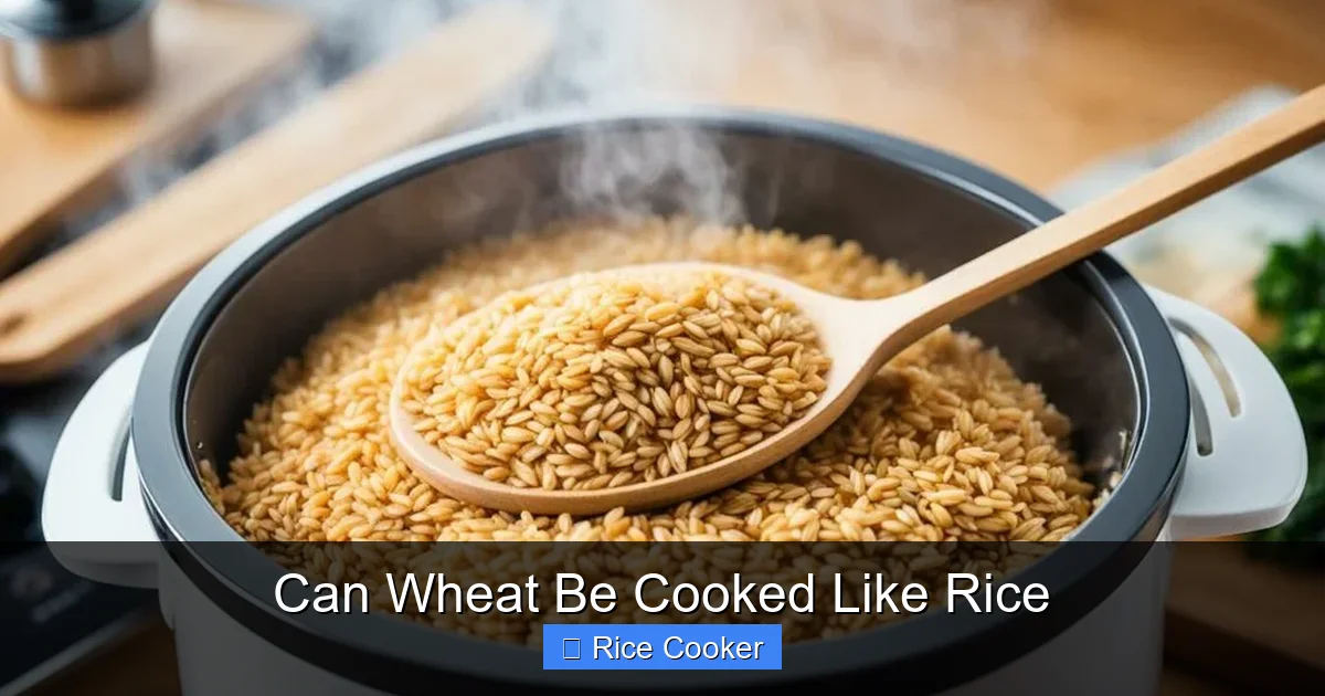 Can Wheat Be Cooked Like Rice