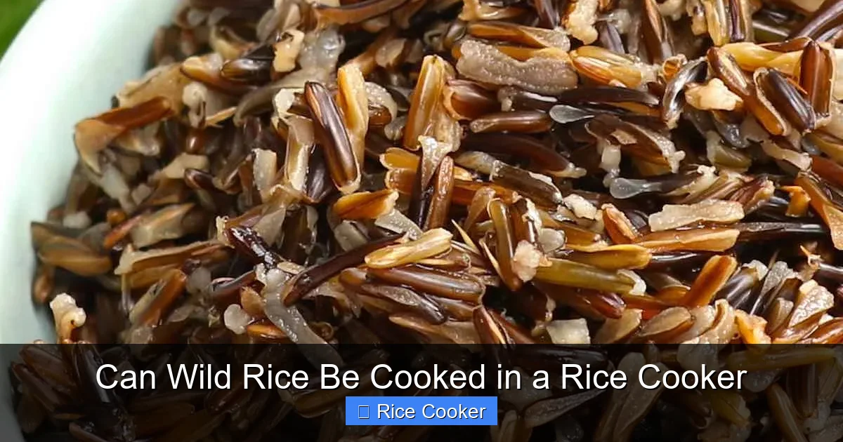 Can Wild Rice Be Cooked in a Rice Cooker