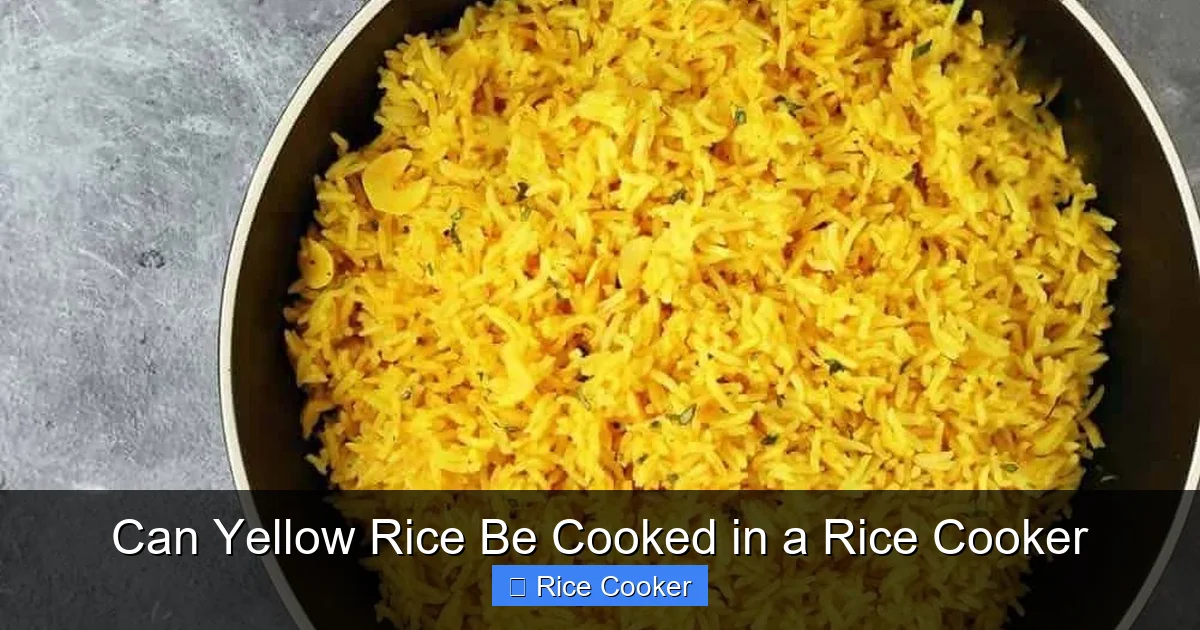 Can Yellow Rice Be Cooked in a Rice Cooker