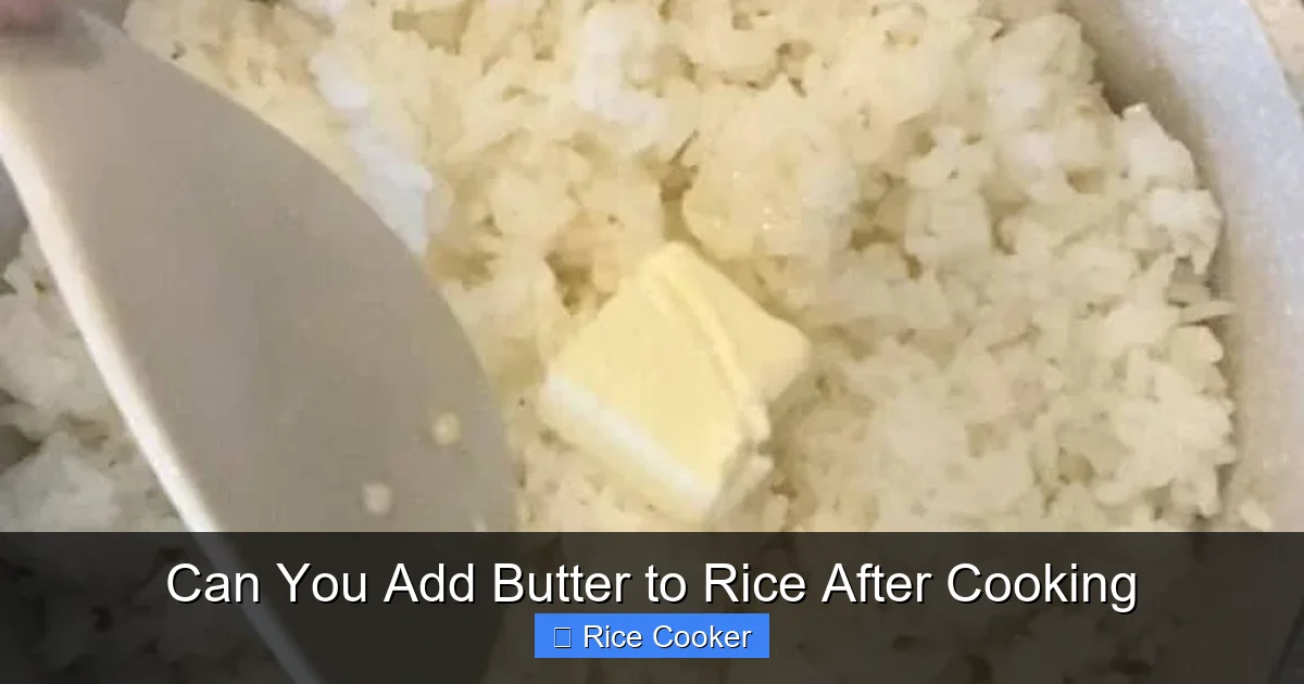 Can You Add Butter to Rice After Cooking