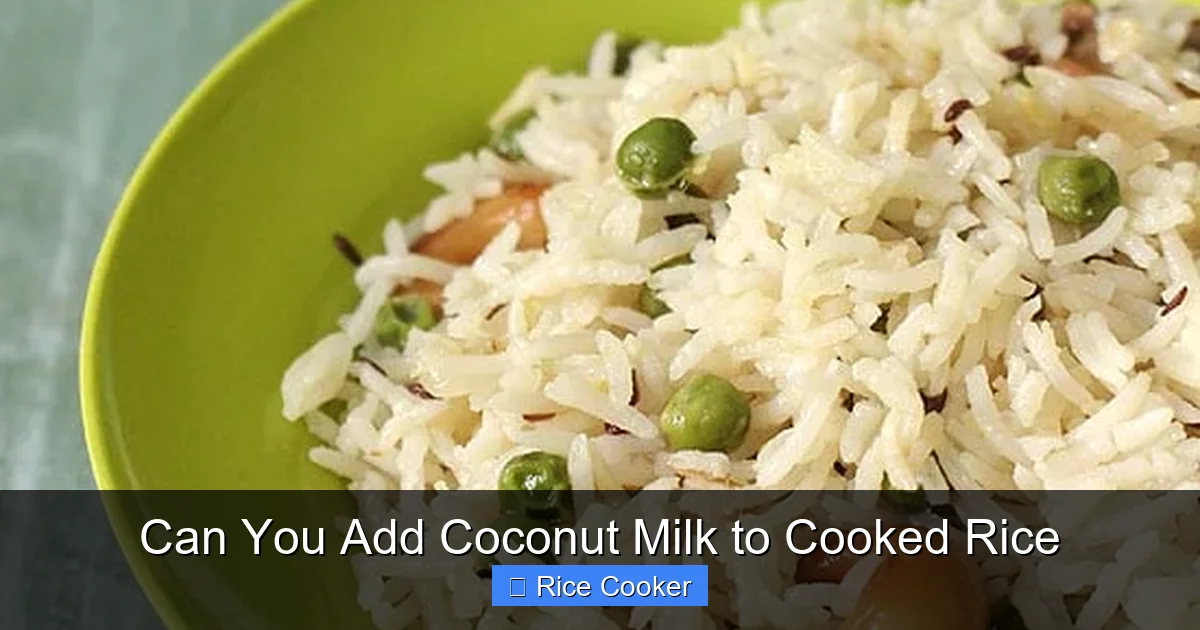 Can You Add Coconut Milk to Cooked Rice
