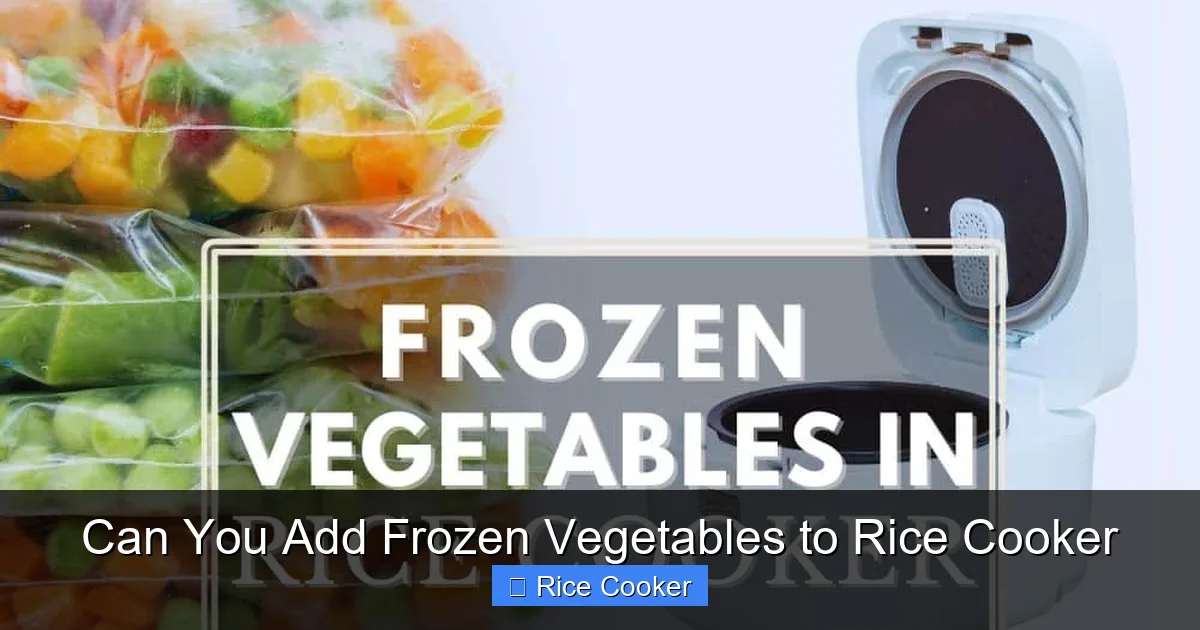 Can You Add Frozen Vegetables to Rice Cooker