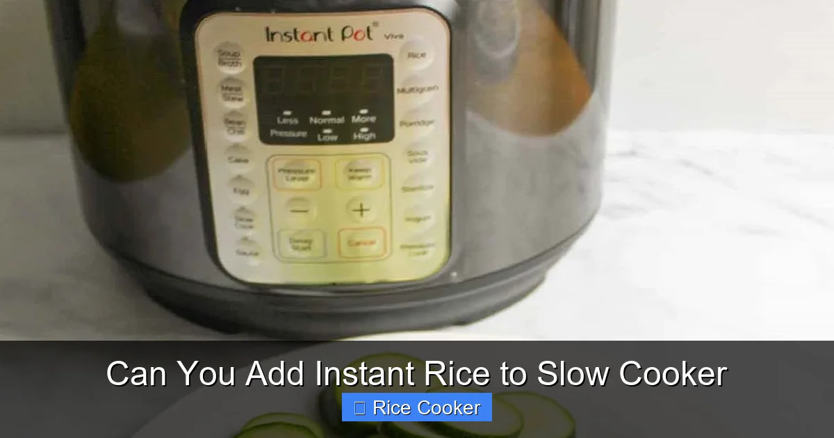 Can You Add Instant Rice to Slow Cooker