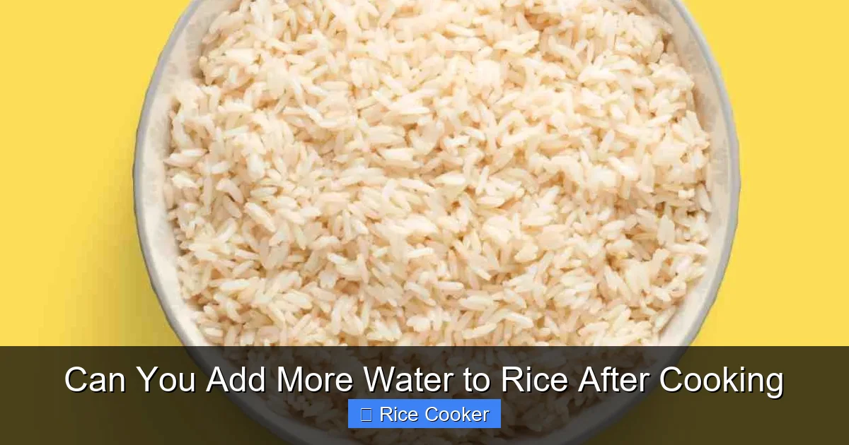 Can You Add More Water to Rice After Cooking