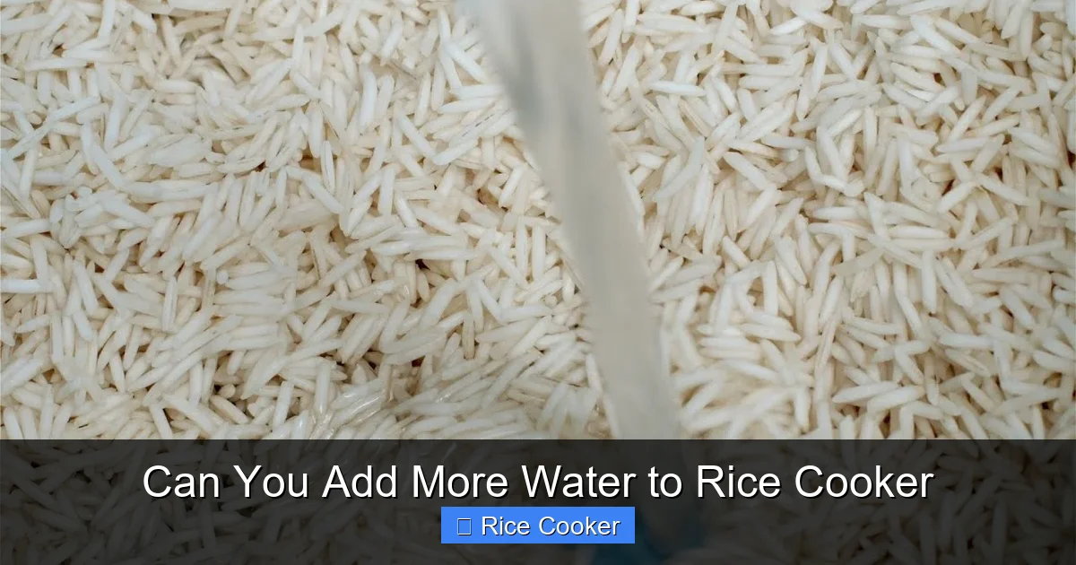 Can You Add More Water to Rice Cooker