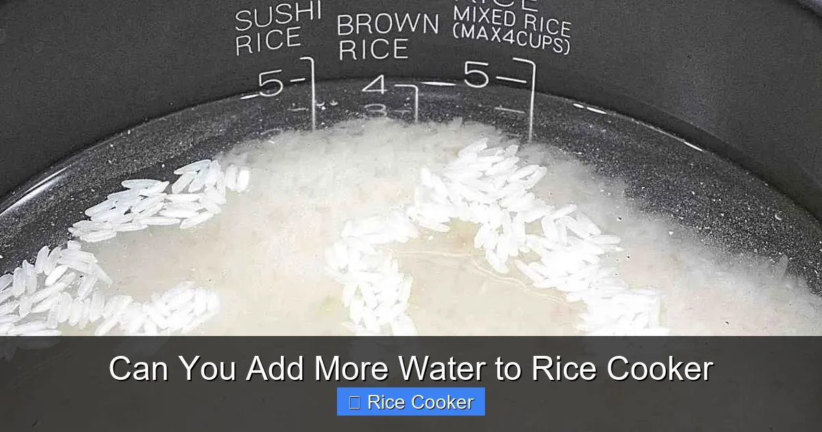 Can You Add More Water to Rice Cooker