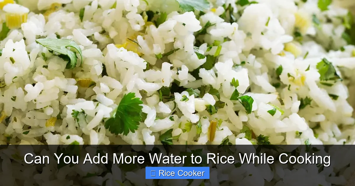 Can You Add More Water to Rice While Cooking