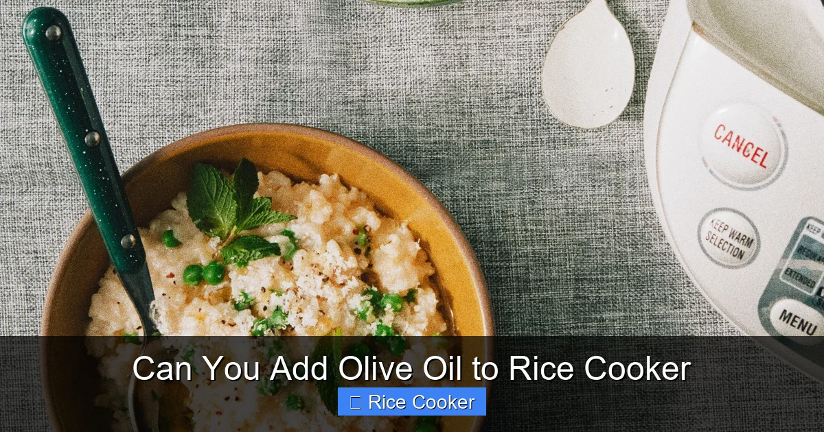 Can You Add Olive Oil to Rice Cooker