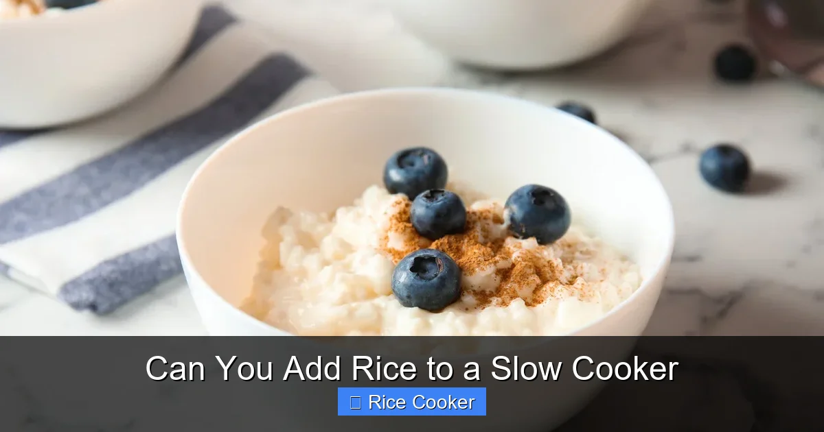 Can You Add Rice to a Slow Cooker