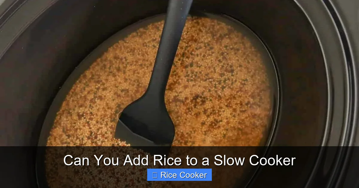 Can You Add Rice to a Slow Cooker