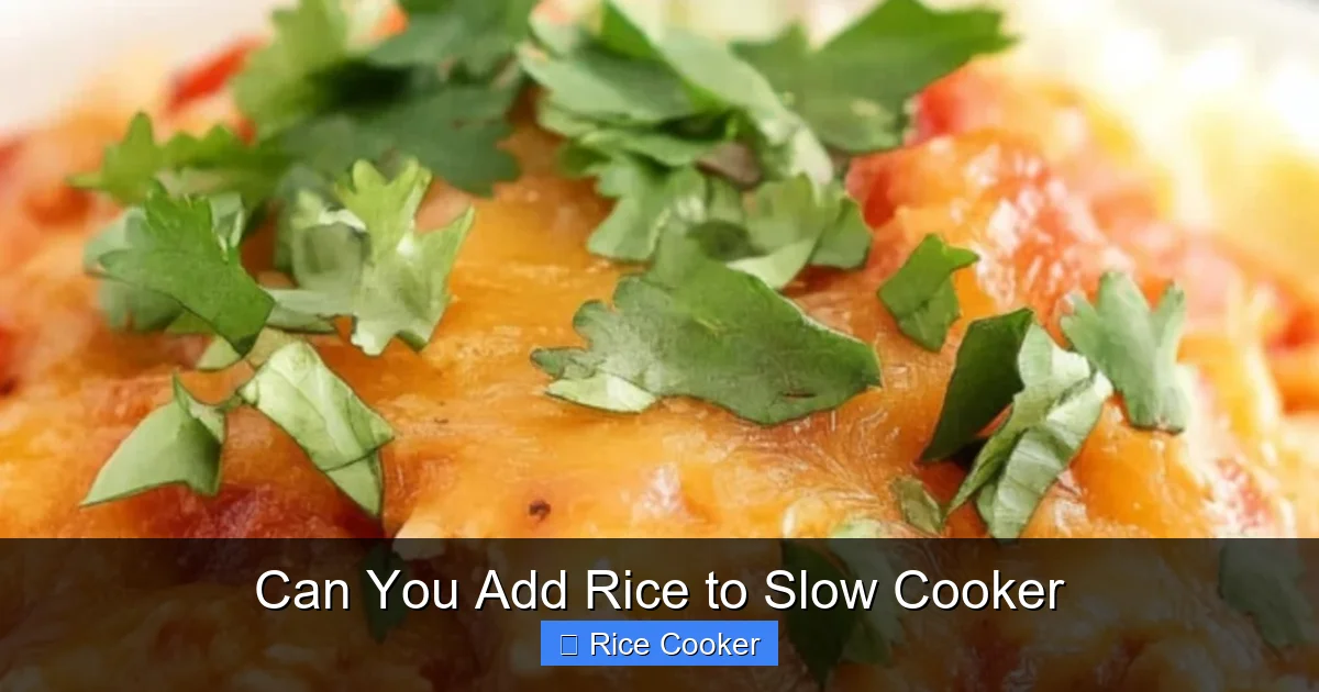 Can You Add Rice to Slow Cooker
