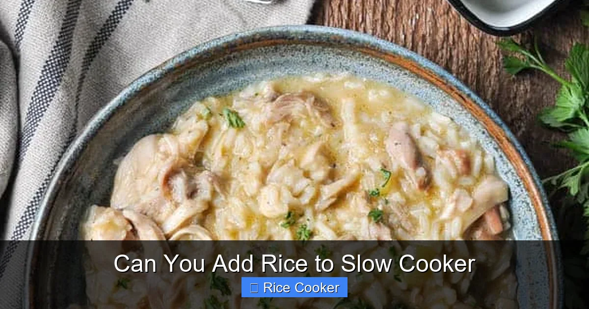 Can You Add Rice to Slow Cooker