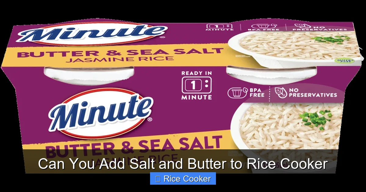 Can You Add Salt and Butter to Rice Cooker