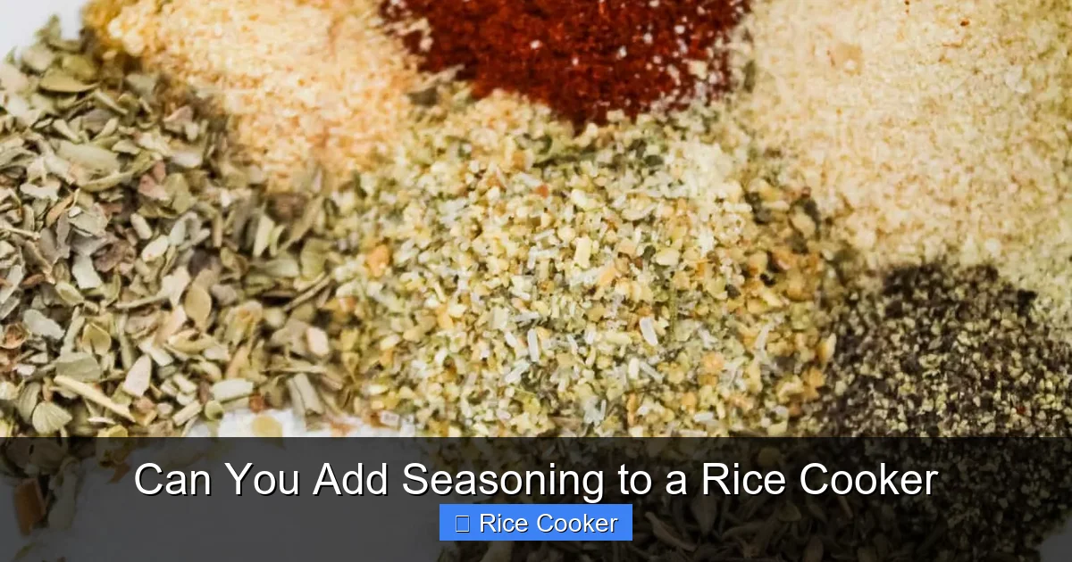Can You Add Seasoning to a Rice Cooker