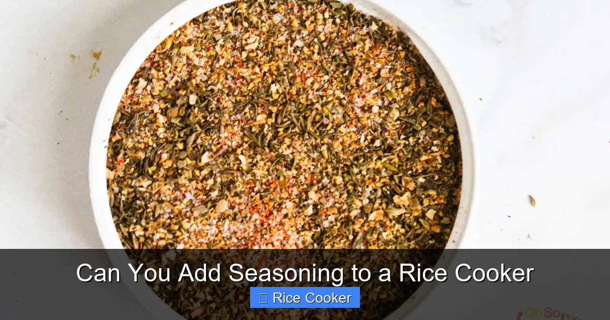 Can You Add Seasoning to a Rice Cooker
