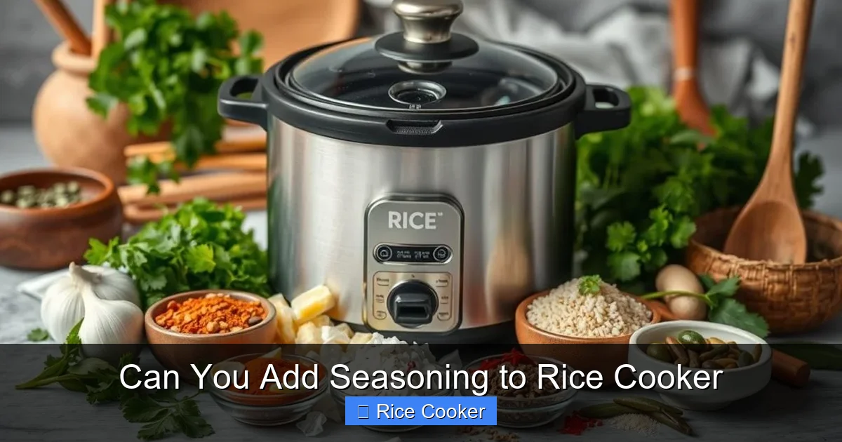 Can You Add Seasoning to Rice Cooker