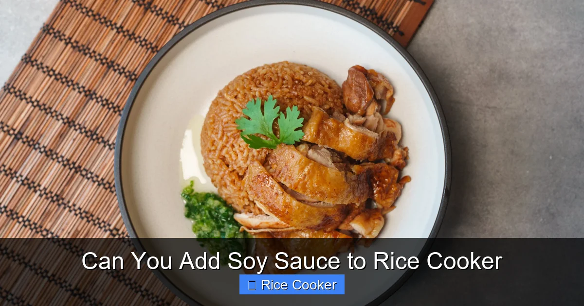 Can You Add Soy Sauce to Rice Cooker
