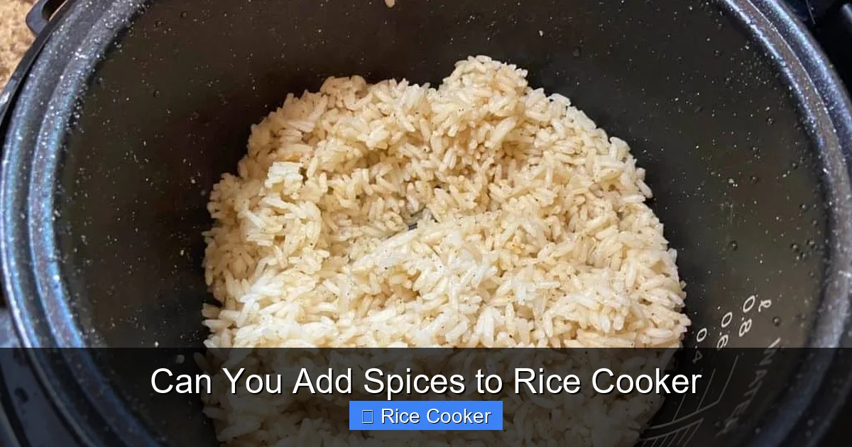 Can You Add Spices to Rice Cooker