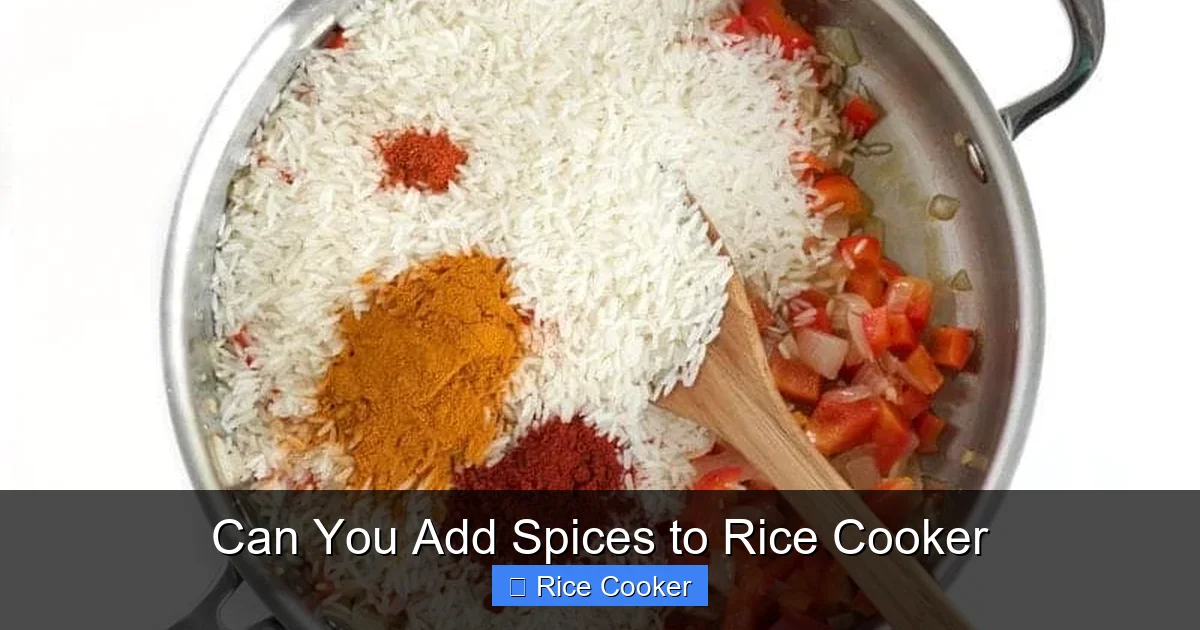 Can You Add Spices to Rice Cooker