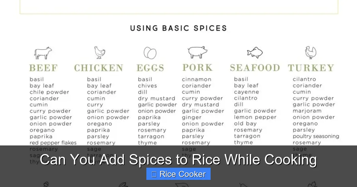 Can You Add Spices to Rice While Cooking