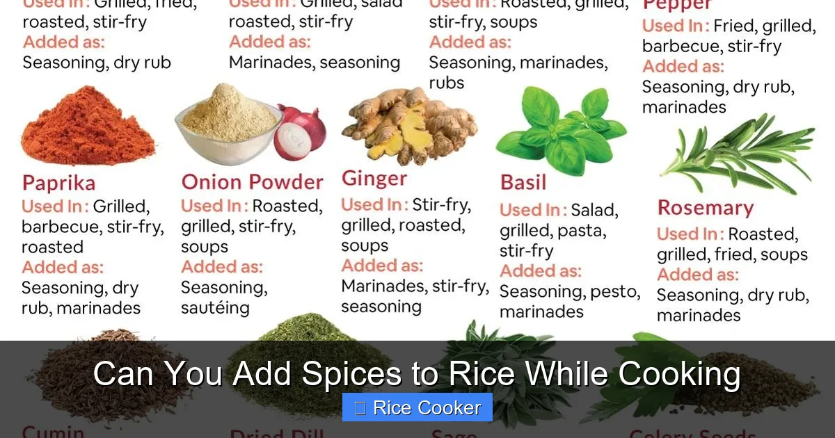 Can You Add Spices to Rice While Cooking