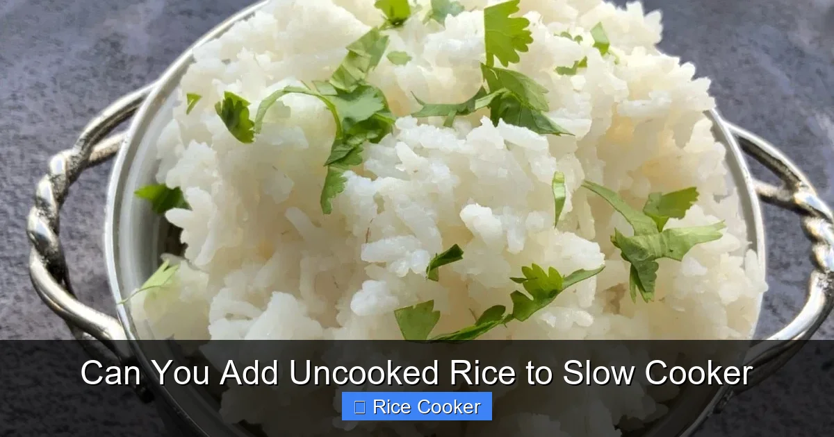 Can You Add Uncooked Rice to Slow Cooker