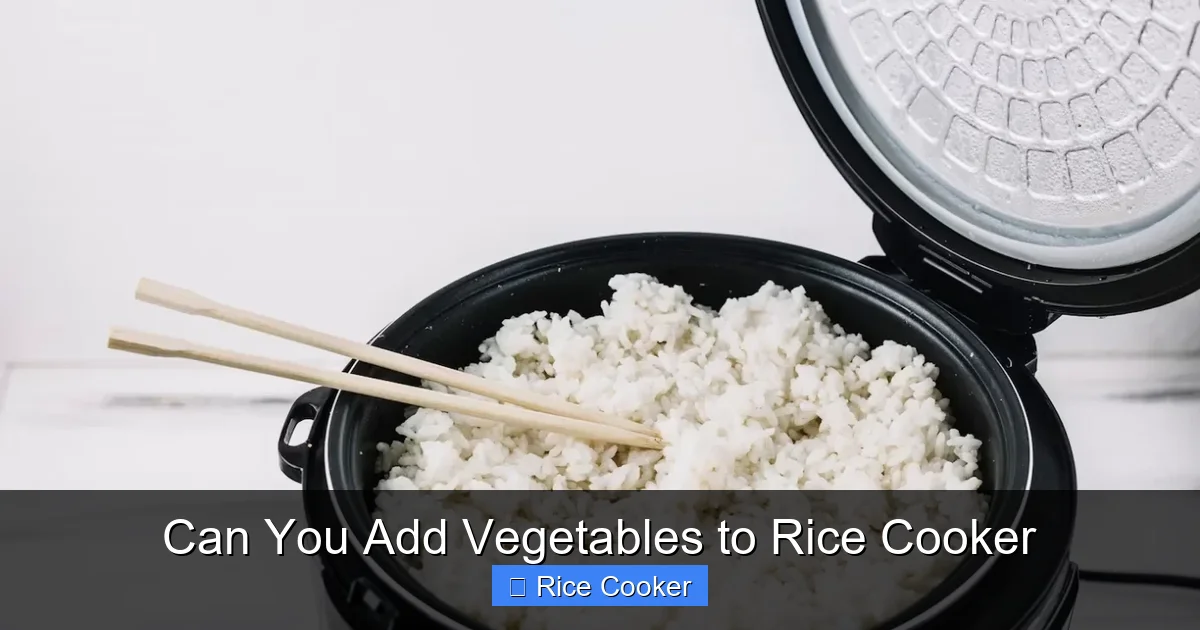 Can You Add Vegetables to Rice Cooker