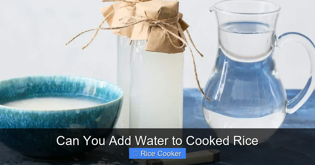Can You Add Water to Cooked Rice