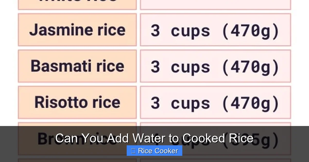Can You Add Water to Cooked Rice