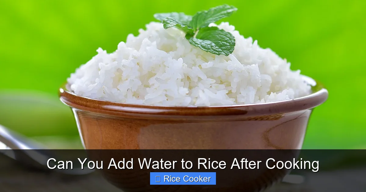 Can You Add Water to Rice After Cooking