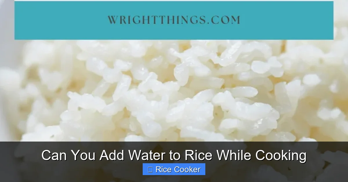 Can You Add Water to Rice While Cooking