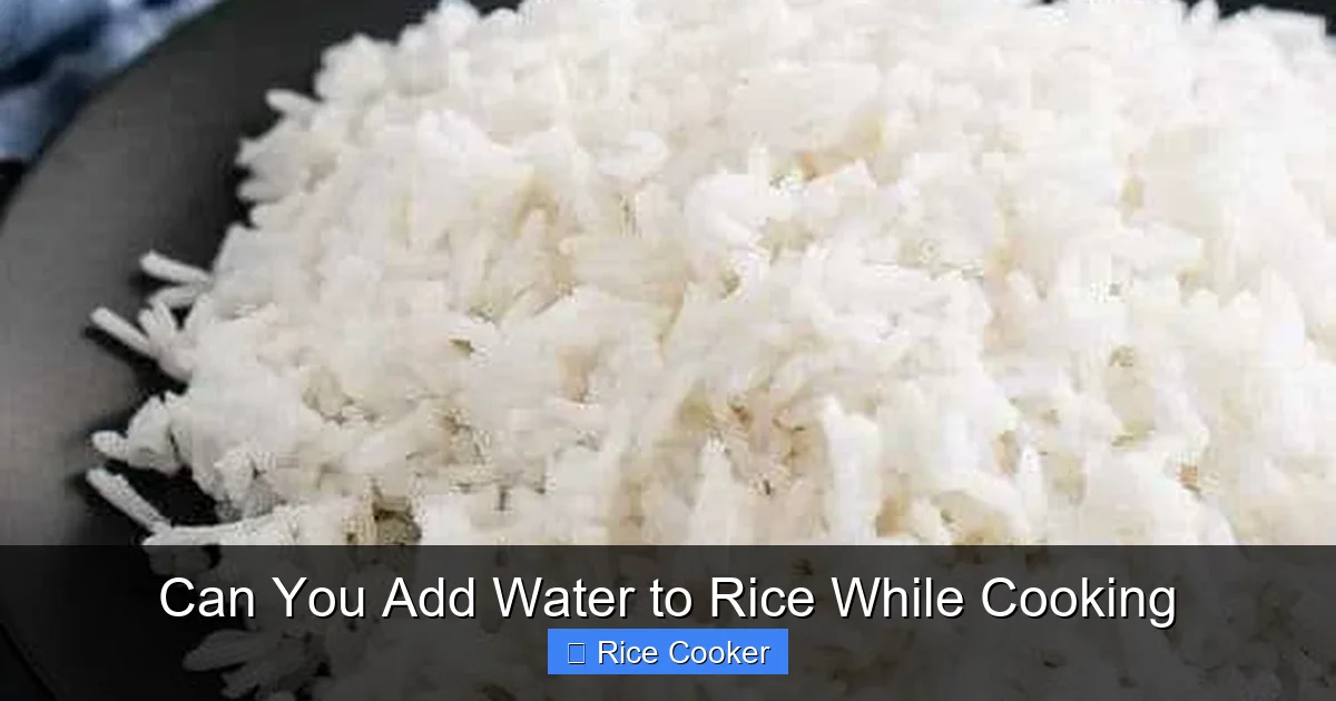 Can You Add Water to Rice While Cooking