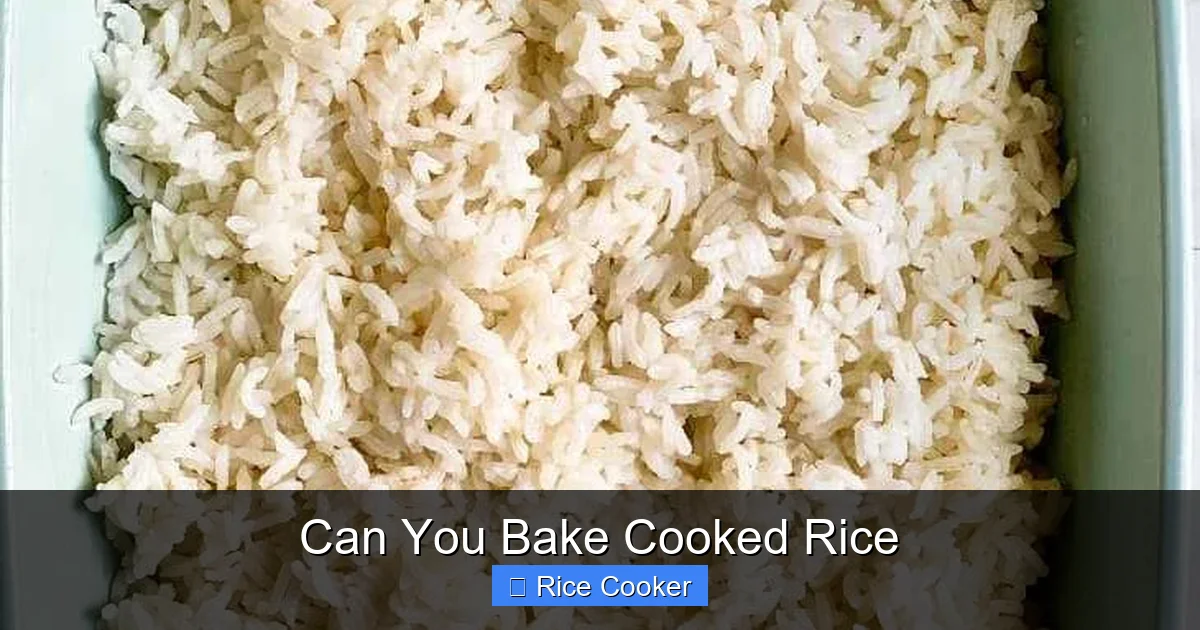 Can You Bake Cooked Rice