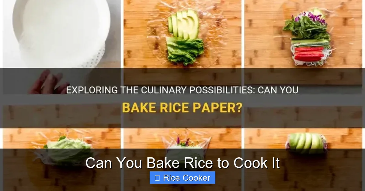 Can You Bake Rice to Cook It