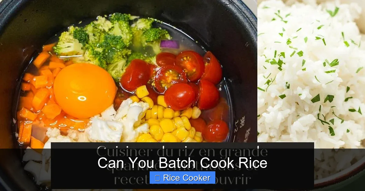 Can You Batch Cook Rice
