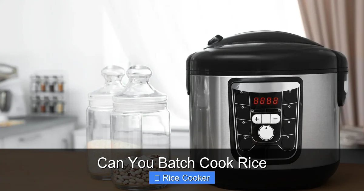 Can You Batch Cook Rice