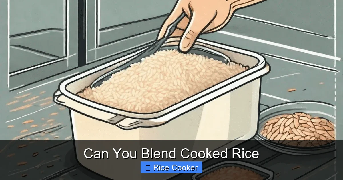 Can You Blend Cooked Rice