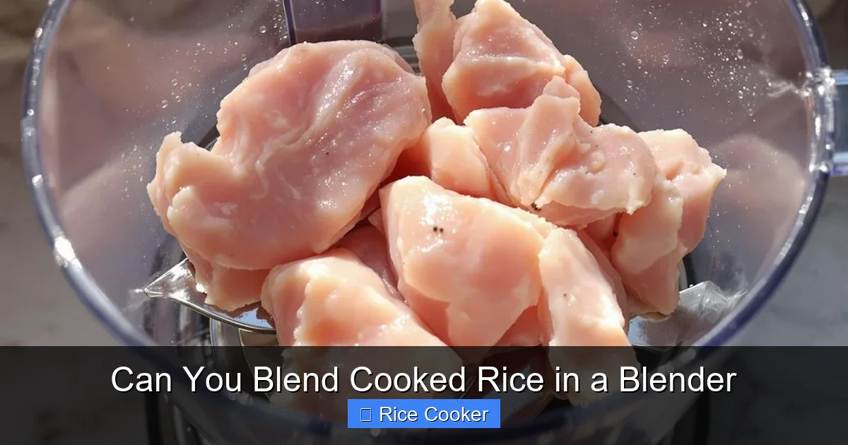 Can You Blend Cooked Rice in a Blender