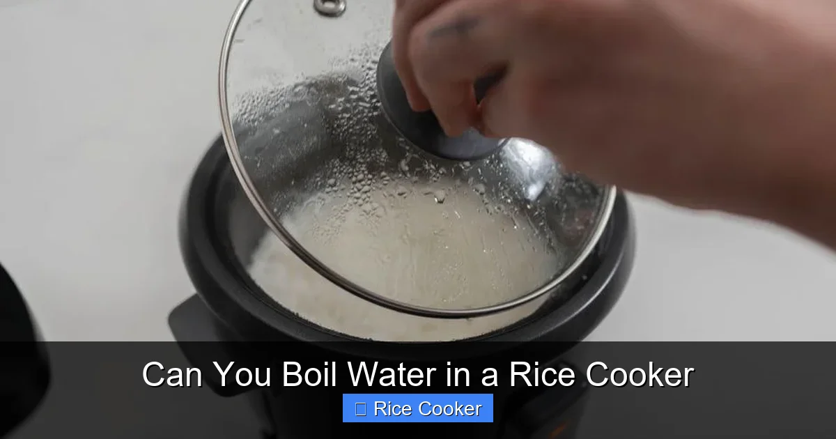 Can You Boil Water in a Rice Cooker