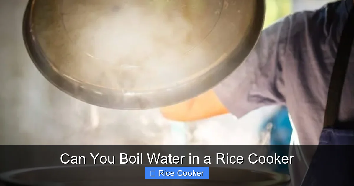 Can You Boil Water in a Rice Cooker