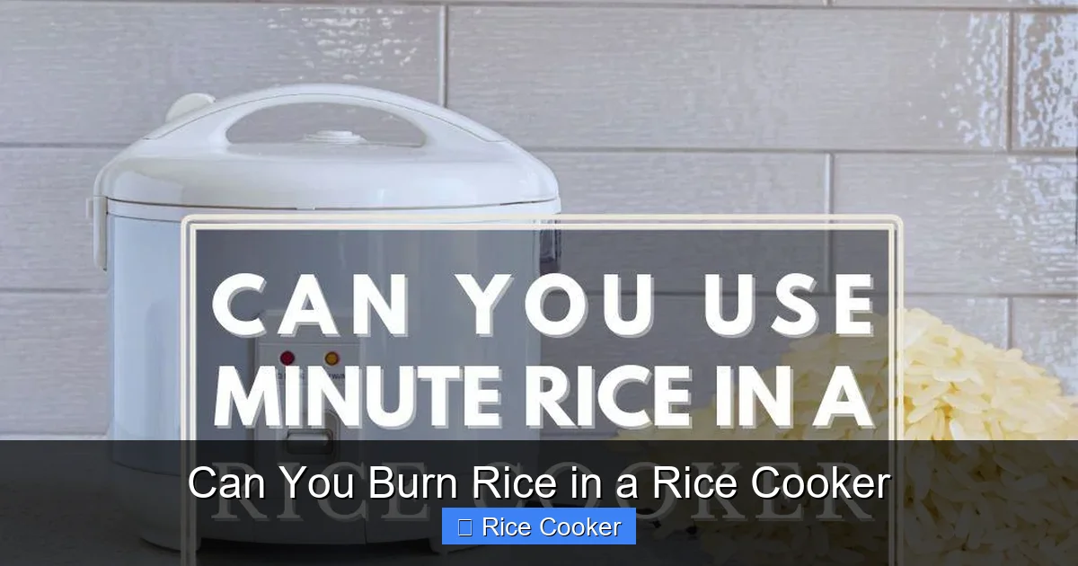 Can You Burn Rice in a Rice Cooker