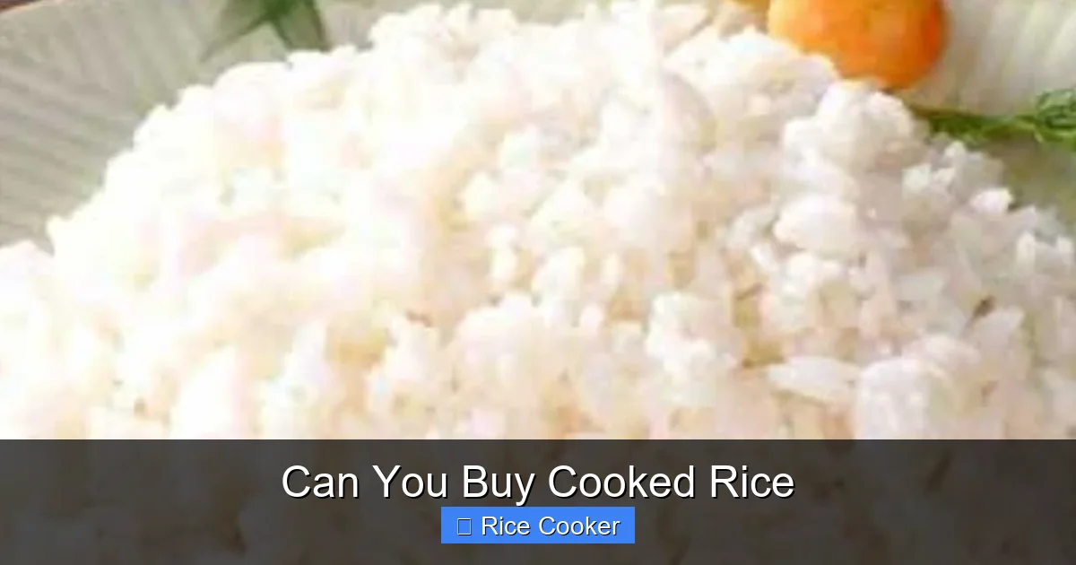 Can You Buy Cooked Rice