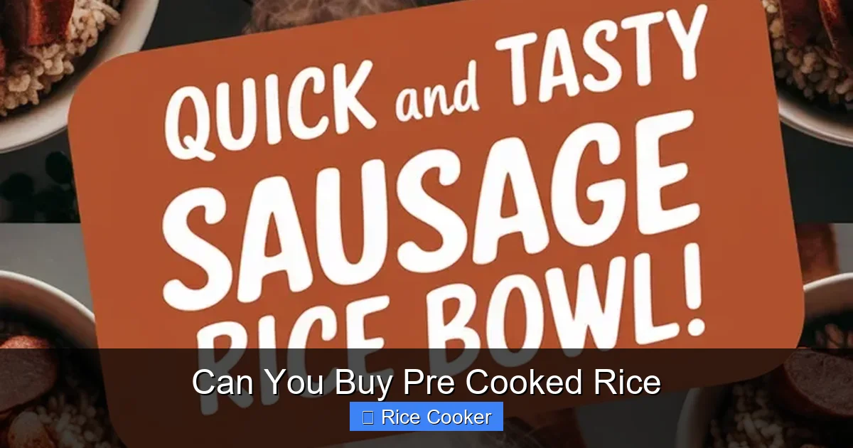 Can You Buy Pre Cooked Rice