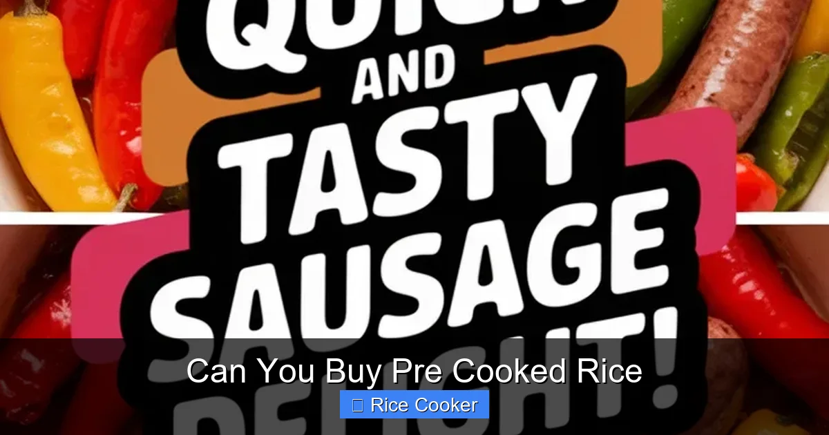 Can You Buy Pre Cooked Rice
