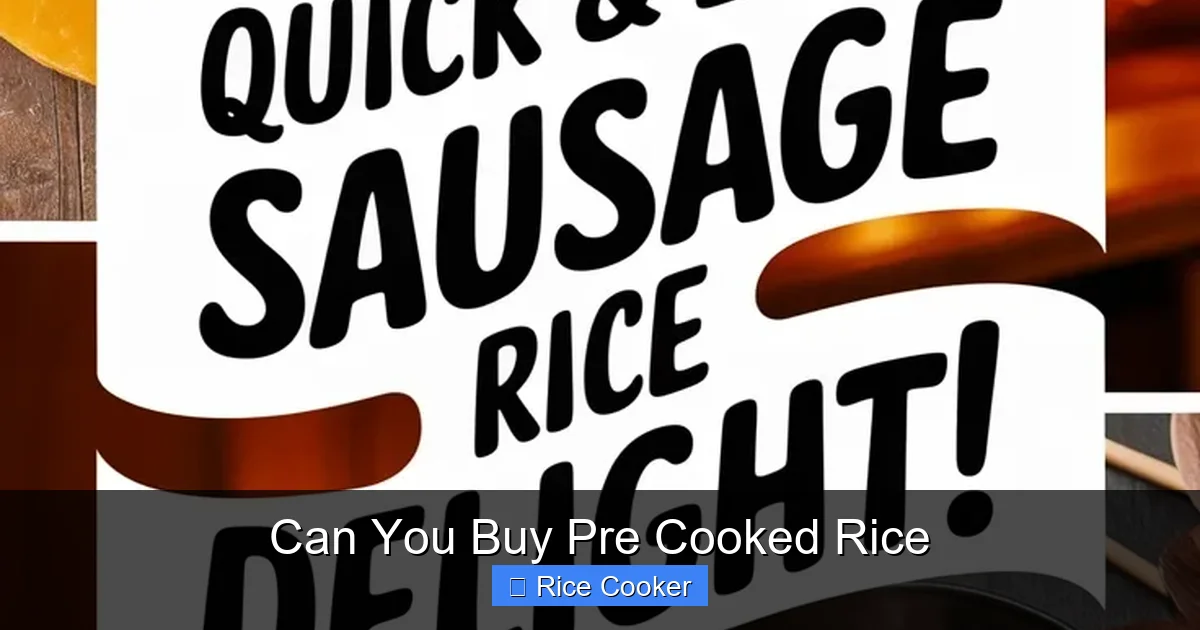Can You Buy Pre Cooked Rice