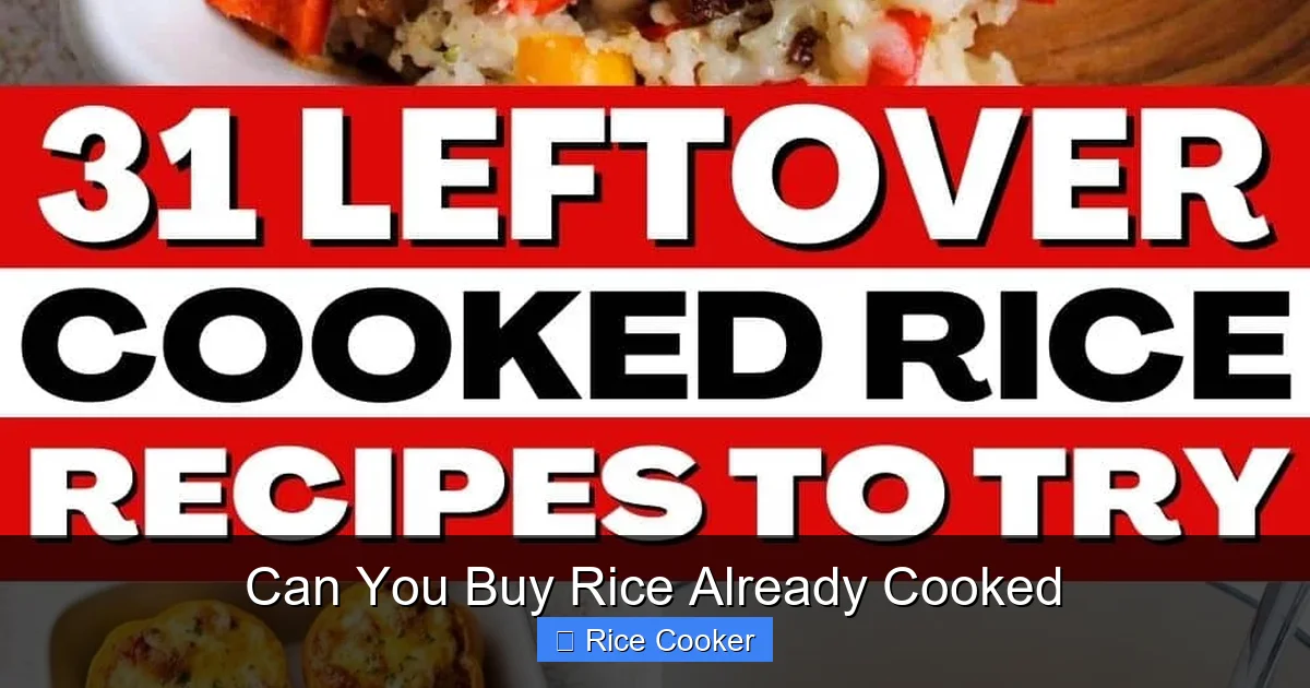 Can You Buy Rice Already Cooked