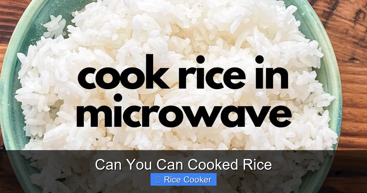 Can You Can Cooked Rice
